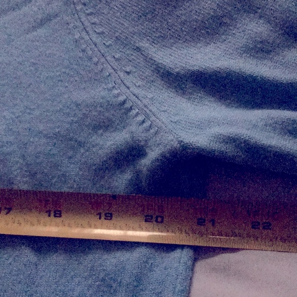 Wish For Joy Sky Candy Canes Blue Holiday Button Down Cardigan Sweater Large - Picture 5 of 7